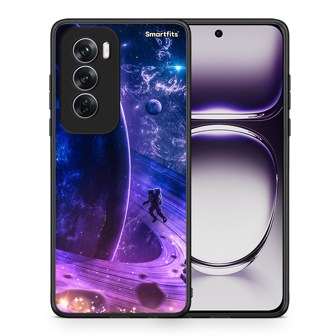 Θήκη Oppo Reno12 Pro Lost Astronaut από τη Smartfits με σχέδιο στο πίσω μέρος και μαύρο περίβλημα | Oppo Reno12 Pro Lost Astronaut case with colorful back and black bezels