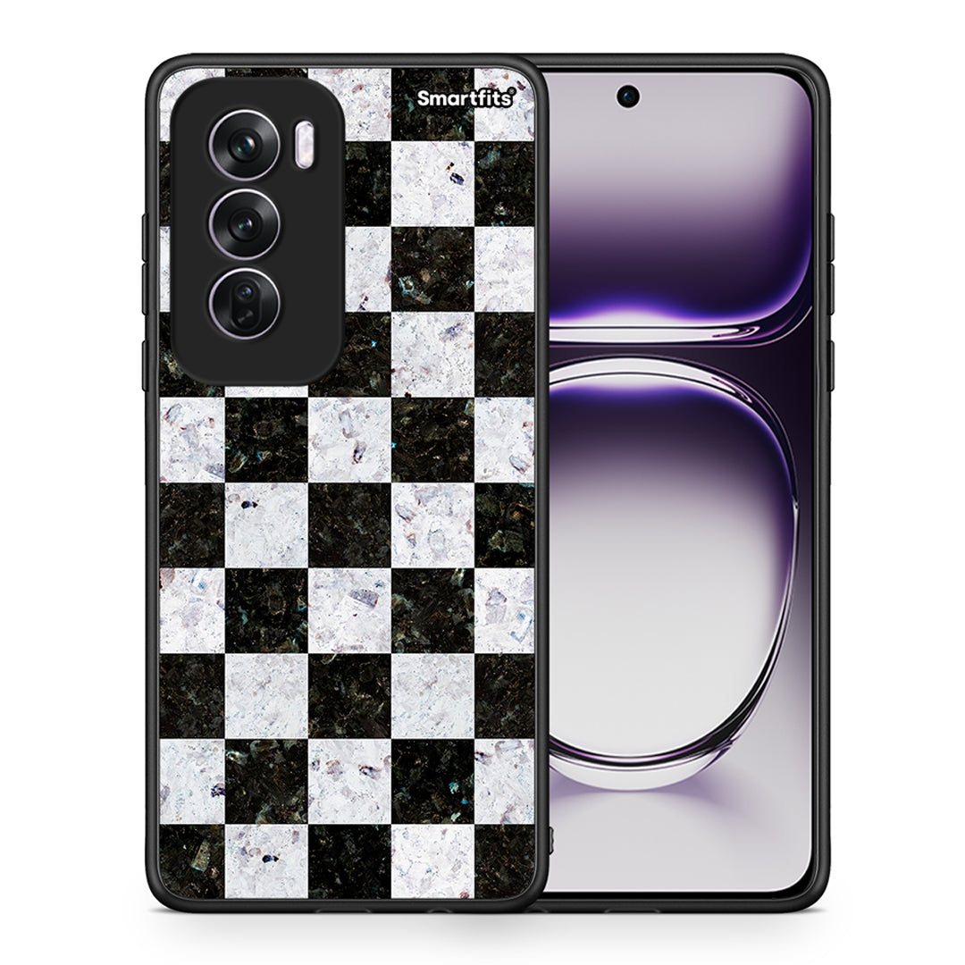 Θήκη Oppo Reno12 Pro Square Geometric Marble από τη Smartfits με σχέδιο στο πίσω μέρος και μαύρο περίβλημα | Oppo Reno12 Pro Square Geometric Marble case with colorful back and black bezels