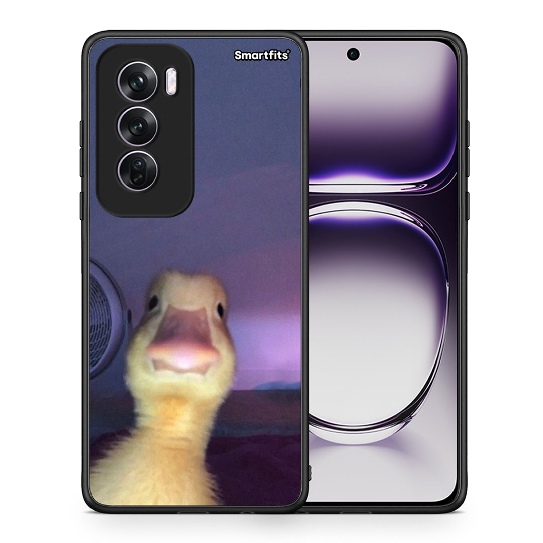 Θήκη Oppo Reno12 Pro Meme Duck από τη Smartfits με σχέδιο στο πίσω μέρος και μαύρο περίβλημα | Oppo Reno12 Pro Meme Duck case with colorful back and black bezels