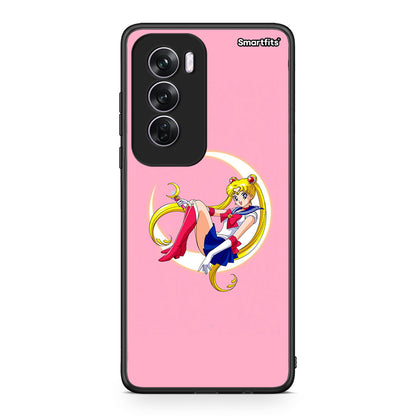 Oppo Reno12 Pro Moon Girl θήκη από τη Smartfits με σχέδιο στο πίσω μέρος και μαύρο περίβλημα | Smartphone case with colorful back and black bezels by Smartfits