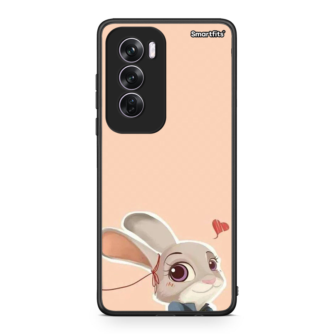 Oppo Reno12 Pro Nick Wilde And Judy Hopps Love 2 θήκη από τη Smartfits με σχέδιο στο πίσω μέρος και μαύρο περίβλημα | Smartphone case with colorful back and black bezels by Smartfits