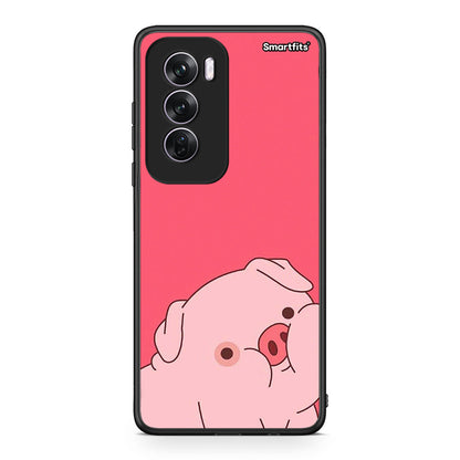 Oppo Reno12 Pro Pig Love 1 Θήκη Αγίου Βαλεντίνου από τη Smartfits με σχέδιο στο πίσω μέρος και μαύρο περίβλημα | Smartphone case with colorful back and black bezels by Smartfits