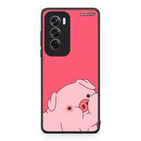 Thumbnail for Oppo Reno12 Pro Pig Love 1 Θήκη Αγίου Βαλεντίνου από τη Smartfits με σχέδιο στο πίσω μέρος και μαύρο περίβλημα | Smartphone case with colorful back and black bezels by Smartfits