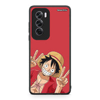 Thumbnail for Oppo Reno12 Pro Pirate Luffy Θήκη από τη Smartfits με σχέδιο στο πίσω μέρος και μαύρο περίβλημα | Smartphone case with colorful back and black bezels by Smartfits