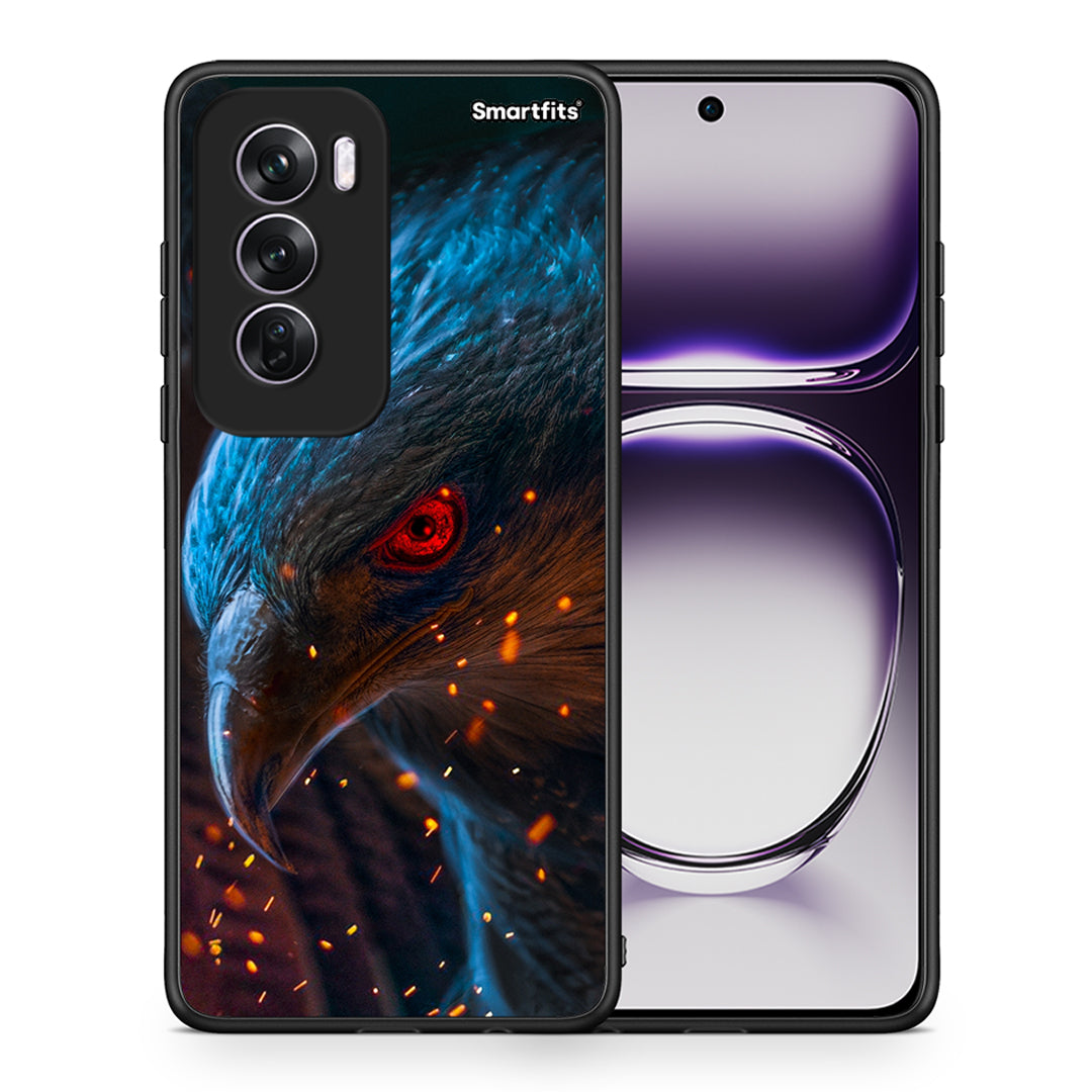 Θήκη Oppo Reno12 Pro Eagle PopArt από τη Smartfits με σχέδιο στο πίσω μέρος και μαύρο περίβλημα | Oppo Reno12 Pro Eagle PopArt case with colorful back and black bezels