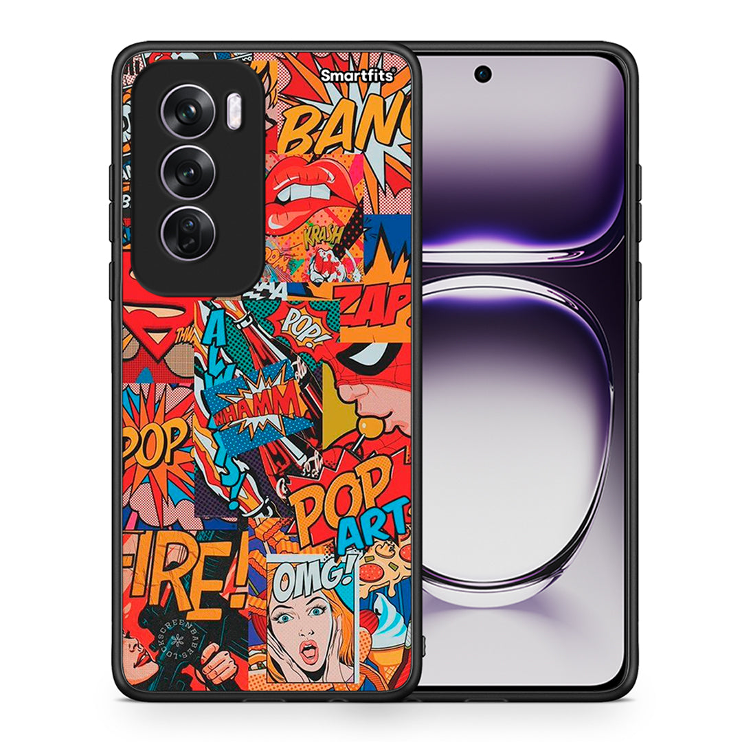 Θήκη Oppo Reno12 Pro PopArt OMG από τη Smartfits με σχέδιο στο πίσω μέρος και μαύρο περίβλημα | Oppo Reno12 Pro PopArt OMG case with colorful back and black bezels