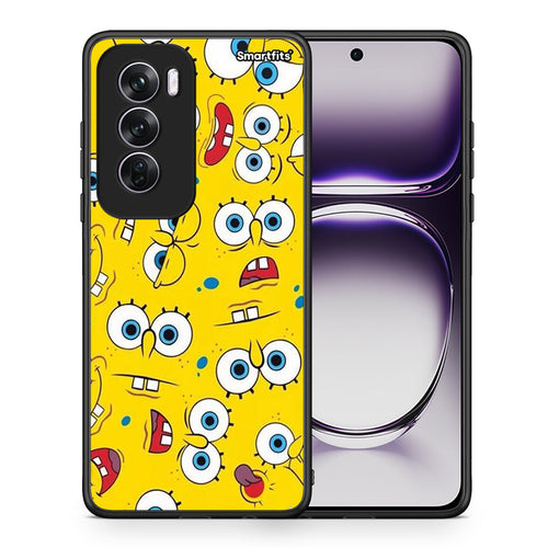 Θήκη Oppo Reno12 Pro Sponge PopArt από τη Smartfits με σχέδιο στο πίσω μέρος και μαύρο περίβλημα | Oppo Reno12 Pro Sponge PopArt case with colorful back and black bezels