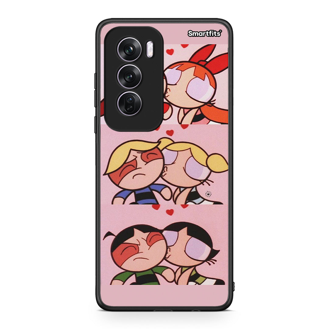 Oppo Reno12 Pro Puff Love Θήκη Αγίου Βαλεντίνου από τη Smartfits με σχέδιο στο πίσω μέρος και μαύρο περίβλημα | Smartphone case with colorful back and black bezels by Smartfits