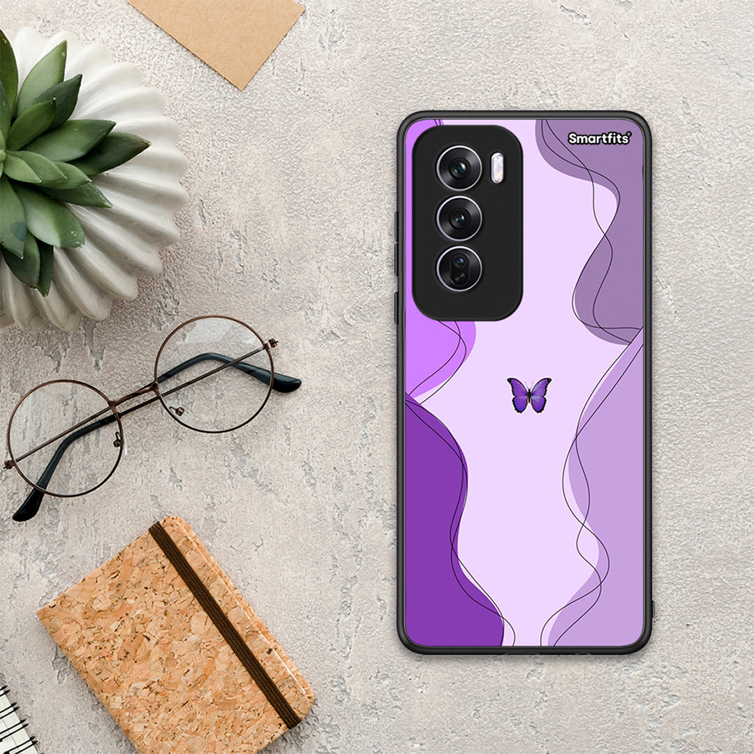 Purple Mariposa - Oppo Reno12 Pro θήκη