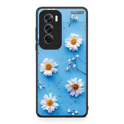 Oppo Reno12 Pro Real Daisies θήκη από τη Smartfits με σχέδιο στο πίσω μέρος και μαύρο περίβλημα | Smartphone case with colorful back and black bezels by Smartfits