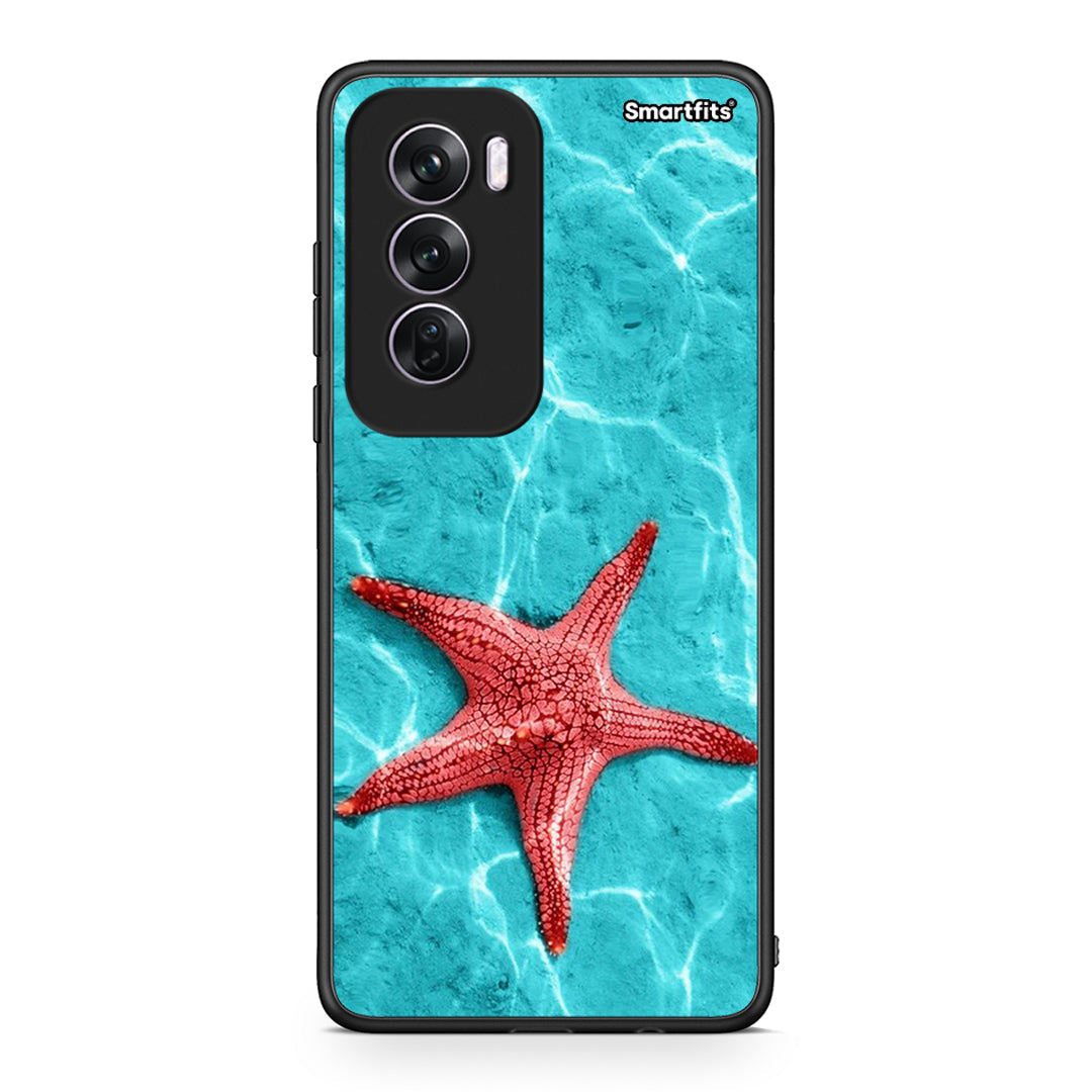 Oppo Reno12 Pro Red Starfish Θήκη από τη Smartfits με σχέδιο στο πίσω μέρος και μαύρο περίβλημα | Smartphone case with colorful back and black bezels by Smartfits