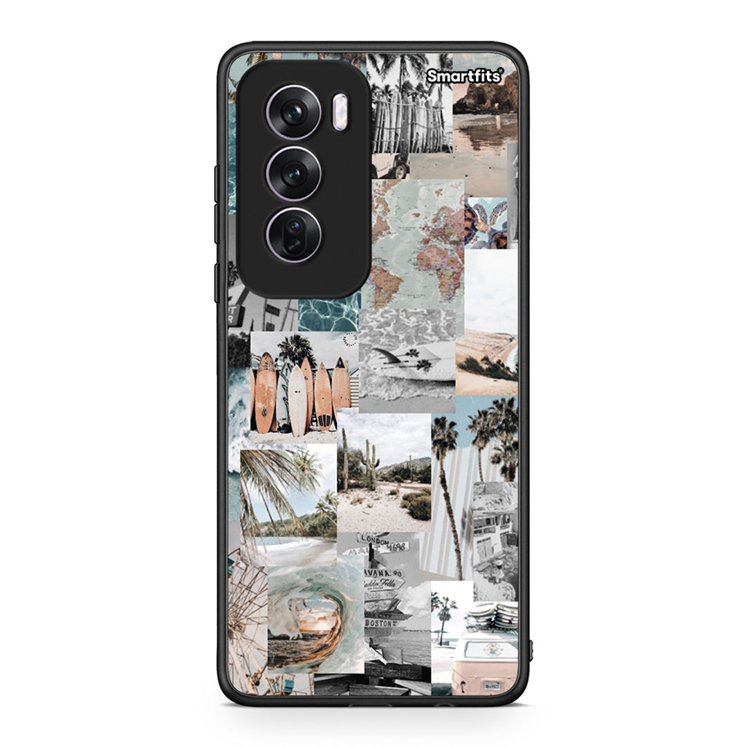 Oppo Reno12 Pro Retro Beach Life Θήκη από τη Smartfits με σχέδιο στο πίσω μέρος και μαύρο περίβλημα | Smartphone case with colorful back and black bezels by Smartfits
