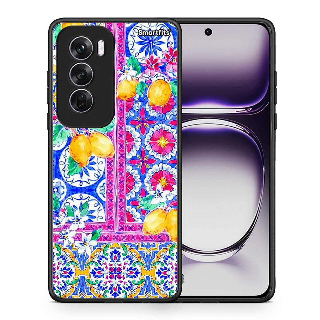 Θήκη Oppo Reno12 Pro Retro Spring από τη Smartfits με σχέδιο στο πίσω μέρος και μαύρο περίβλημα | Oppo Reno12 Pro Retro Spring case with colorful back and black bezels