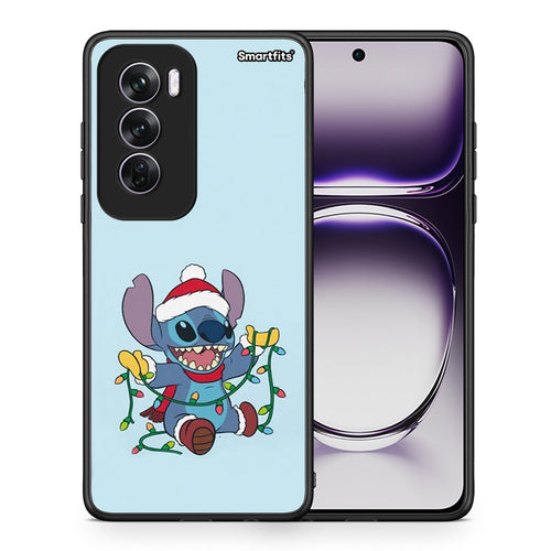 Θήκη Oppo Reno12 Pro Santa Stich από τη Smartfits με σχέδιο στο πίσω μέρος και μαύρο περίβλημα | Oppo Reno12 Pro Santa Stich case with colorful back and black bezels
