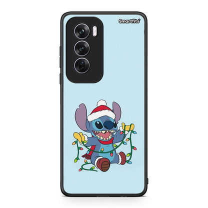 Oppo Reno12 Pro Santa Stich θήκη από τη Smartfits με σχέδιο στο πίσω μέρος και μαύρο περίβλημα | Smartphone case with colorful back and black bezels by Smartfits
