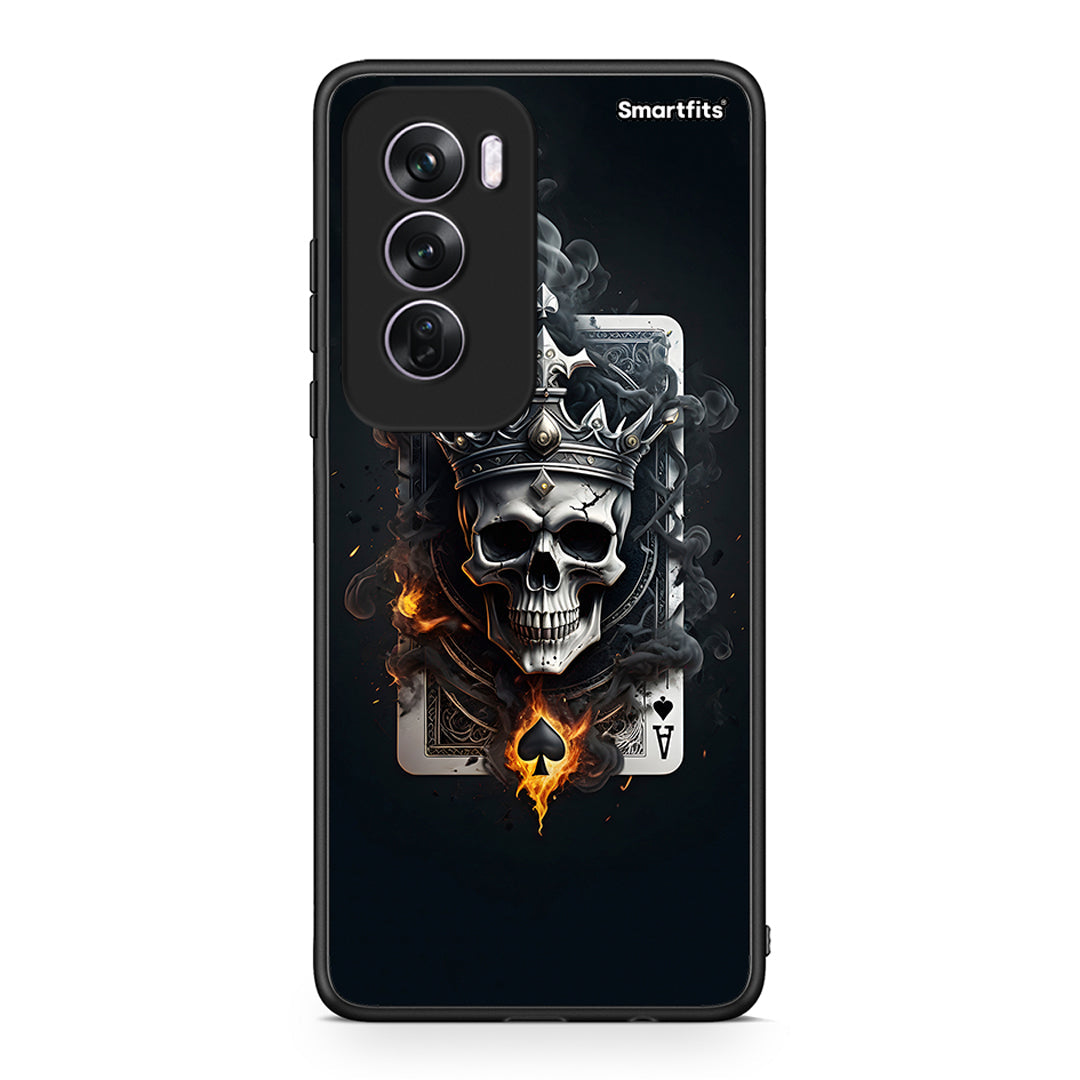 Oppo Reno12 Pro Skull King Ace θήκη από τη Smartfits με σχέδιο στο πίσω μέρος και μαύρο περίβλημα | Smartphone case with colorful back and black bezels by Smartfits