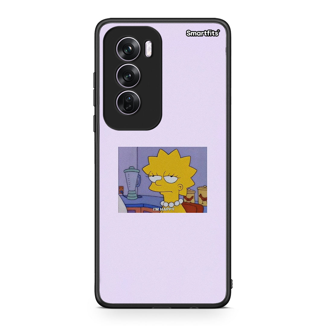 Oppo Reno12 Pro So Happy θήκη από τη Smartfits με σχέδιο στο πίσω μέρος και μαύρο περίβλημα | Smartphone case with colorful back and black bezels by Smartfits