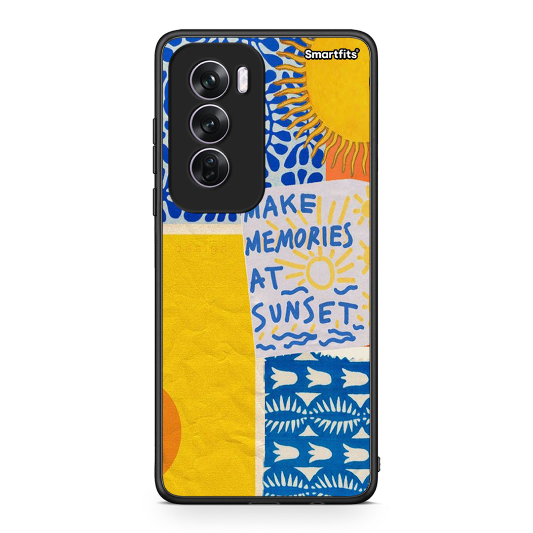 Oppo Reno12 Pro Sunset Memories Θήκη από τη Smartfits με σχέδιο στο πίσω μέρος και μαύρο περίβλημα | Smartphone case with colorful back and black bezels by Smartfits