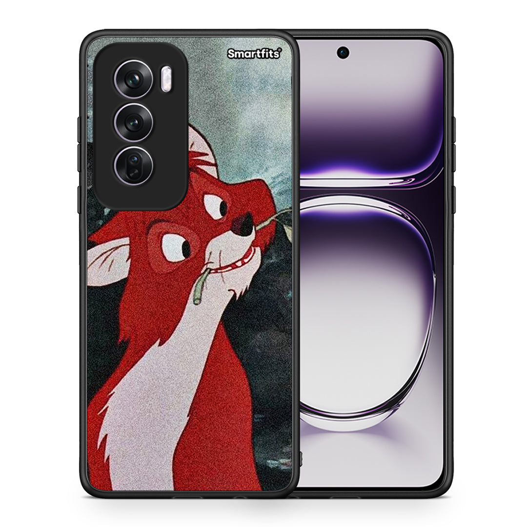 Θήκη Oppo Reno12 Pro Tod And Vixey Love 1 από τη Smartfits με σχέδιο στο πίσω μέρος και μαύρο περίβλημα | Oppo Reno12 Pro Tod And Vixey Love 1 case with colorful back and black bezels