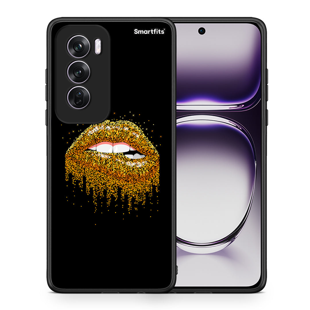 Θήκη Oppo Reno12 Pro Golden Valentine από τη Smartfits με σχέδιο στο πίσω μέρος και μαύρο περίβλημα | Oppo Reno12 Pro Golden Valentine case with colorful back and black bezels