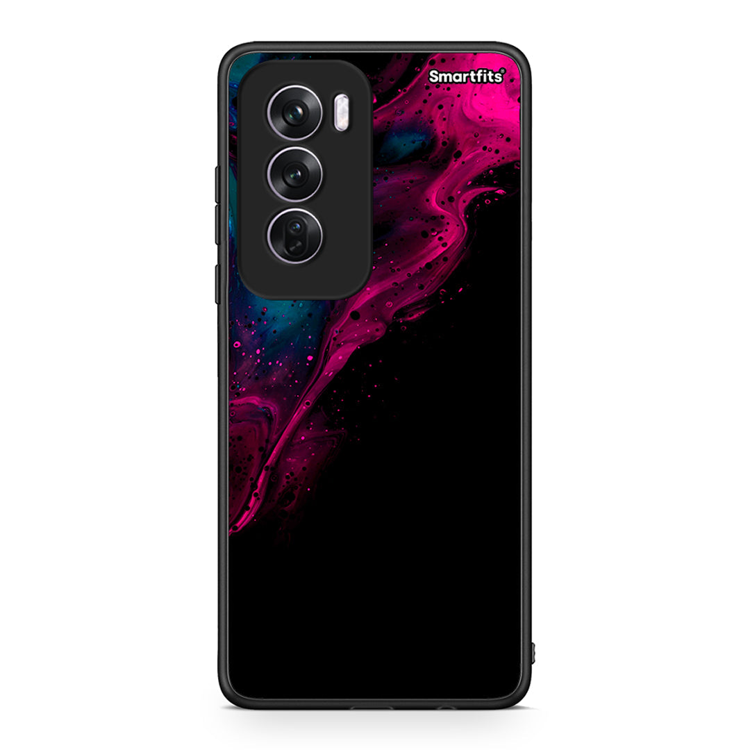 4 - Oppo Reno12 Pro Pink Black Watercolor case, cover, bumper