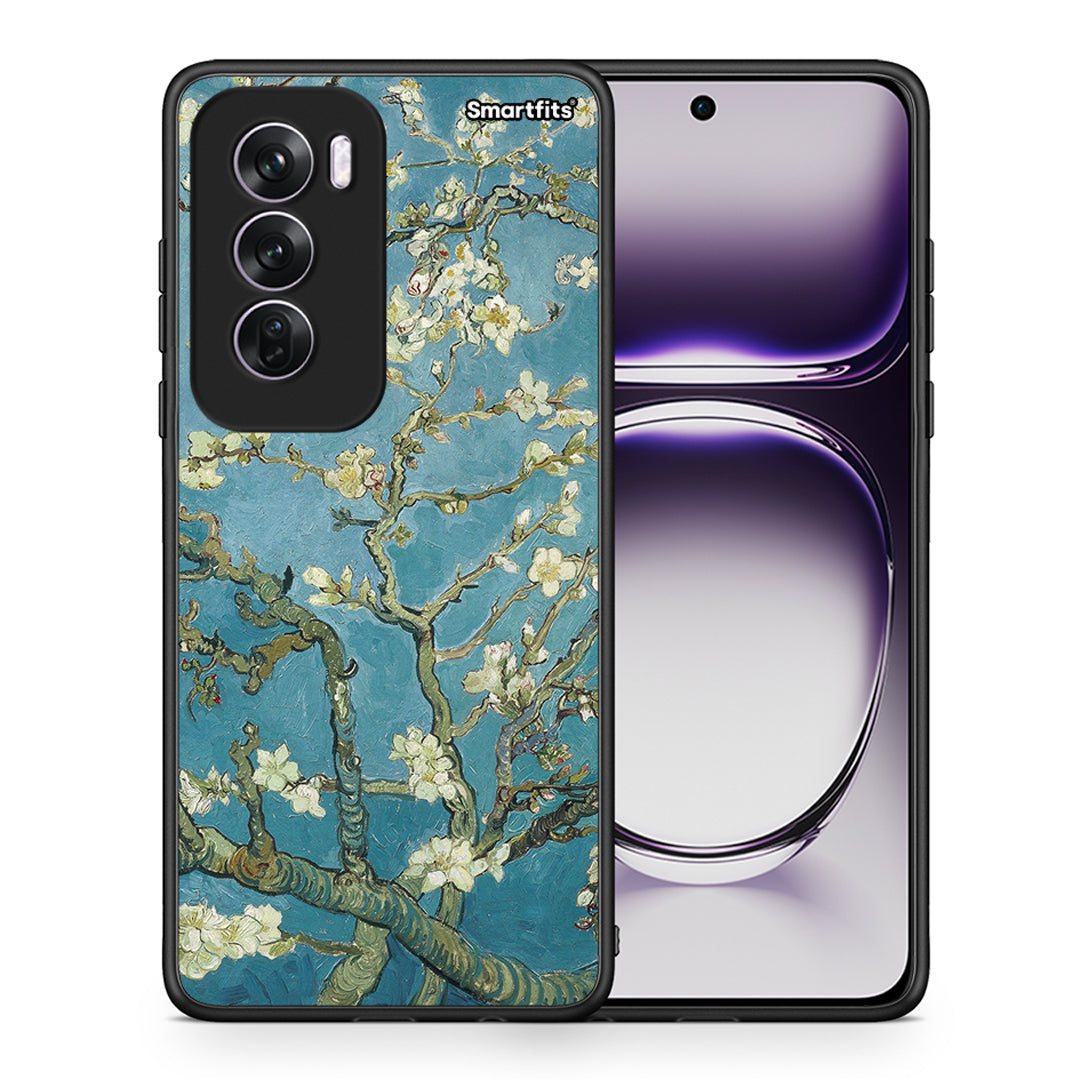 Θήκη Oppo Reno12 Pro White Blossoms από τη Smartfits με σχέδιο στο πίσω μέρος και μαύρο περίβλημα | Oppo Reno12 Pro White Blossoms case with colorful back and black bezels