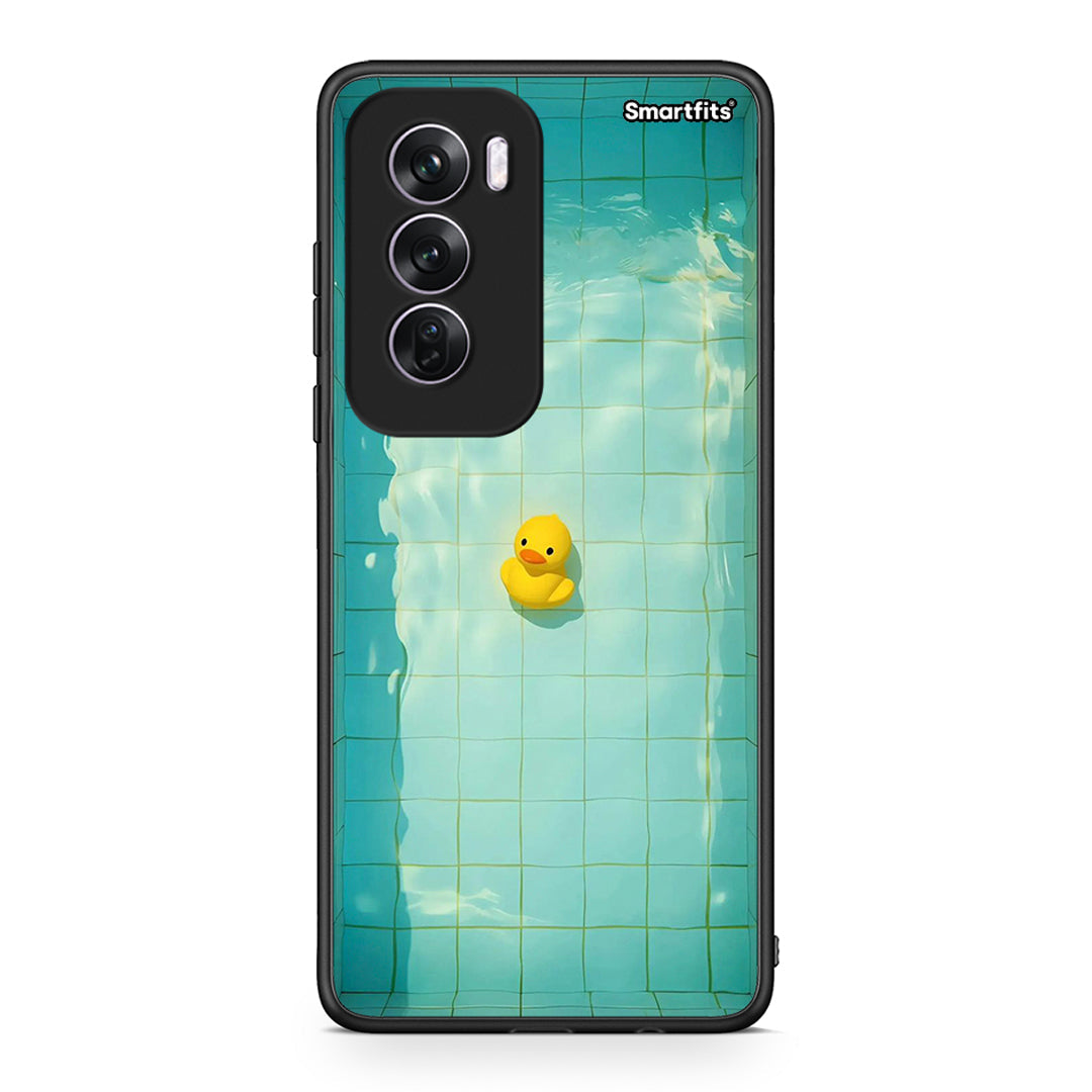 Oppo Reno12 Pro Yellow Duck θήκη από τη Smartfits με σχέδιο στο πίσω μέρος και μαύρο περίβλημα | Smartphone case with colorful back and black bezels by Smartfits