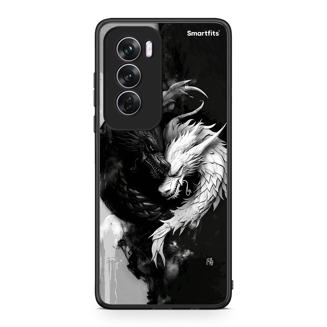 Oppo Reno12 Pro Yin Yang Θήκη από τη Smartfits με σχέδιο στο πίσω μέρος και μαύρο περίβλημα | Smartphone case with colorful back and black bezels by Smartfits