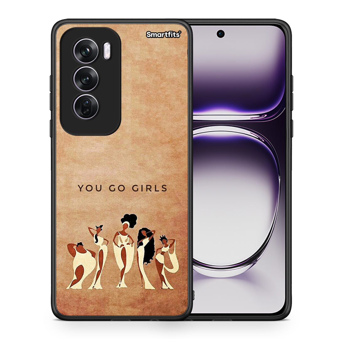 Θήκη Oppo Reno12 Pro You Go Girl από τη Smartfits με σχέδιο στο πίσω μέρος και μαύρο περίβλημα | Oppo Reno12 Pro You Go Girl case with colorful back and black bezels