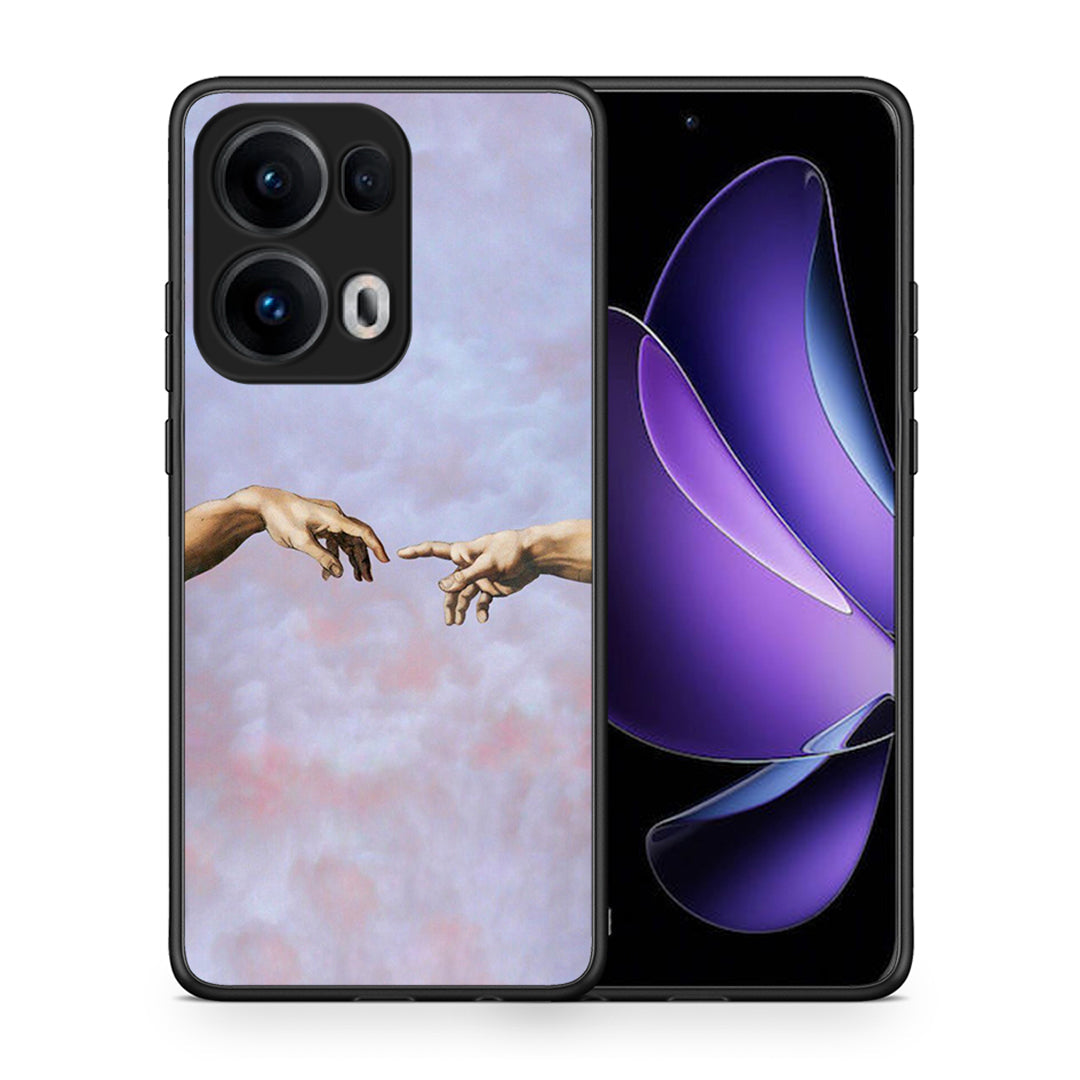 Θήκη Oppo Reno13 Pro Adam Hand από τη Smartfits με σχέδιο στο πίσω μέρος και μαύρο περίβλημα | Oppo Reno13 Pro Adam Hand case with colorful back and black bezels
