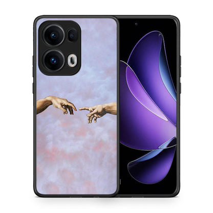 Θήκη Oppo Reno13 Pro Adam Hand από τη Smartfits με σχέδιο στο πίσω μέρος και μαύρο περίβλημα | Oppo Reno13 Pro Adam Hand case with colorful back and black bezels
