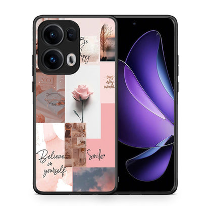 Θήκη Oppo Reno13 Pro Aesthetic Collage από τη Smartfits με σχέδιο στο πίσω μέρος και μαύρο περίβλημα | Oppo Reno13 Pro Aesthetic Collage case with colorful back and black bezels
