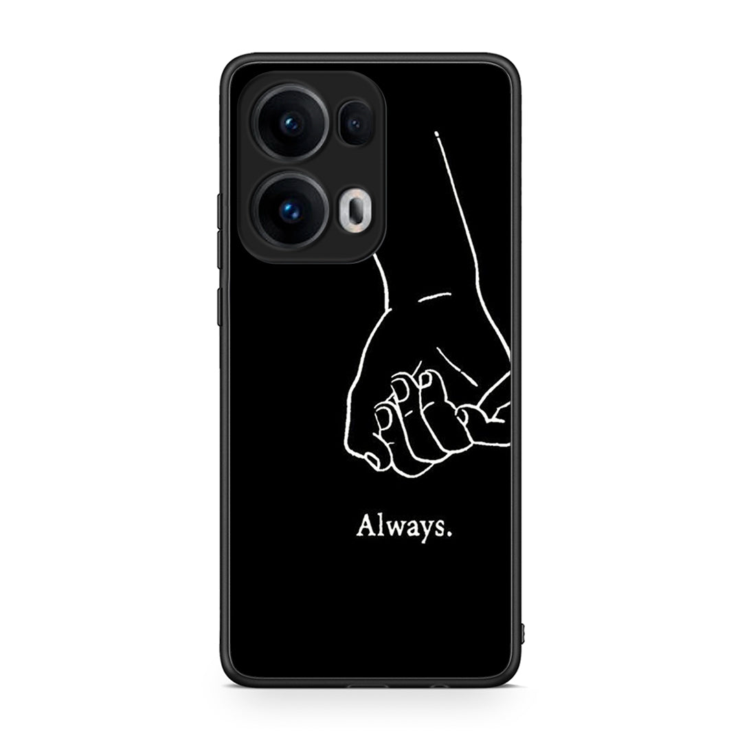 Oppo Reno13 Pro Always & Forever 1 Θήκη Αγίου Βαλεντίνου από τη Smartfits με σχέδιο στο πίσω μέρος και μαύρο περίβλημα | Smartphone case with colorful back and black bezels by Smartfits