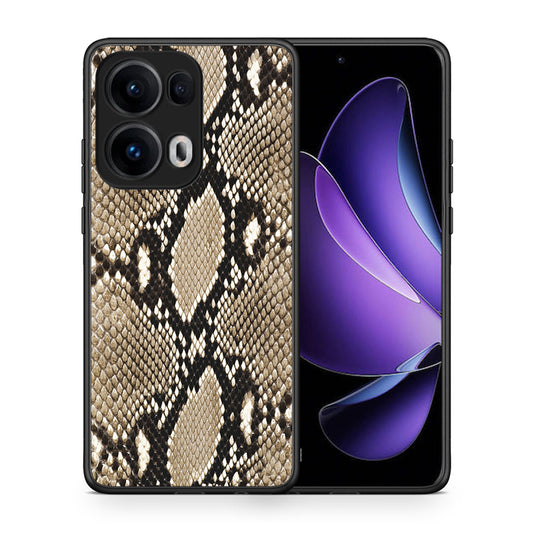 Θήκη Oppo Reno13 Pro Fashion Snake Animal από τη Smartfits με σχέδιο στο πίσω μέρος και μαύρο περίβλημα | Oppo Reno13 Pro Fashion Snake Animal case with colorful back and black bezels