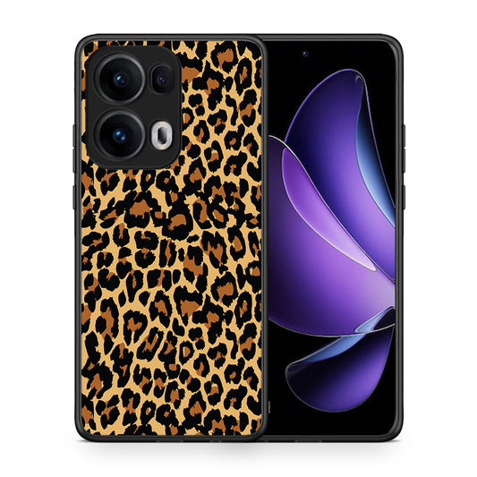 Θήκη Oppo Reno13 Pro Leopard Animal από τη Smartfits με σχέδιο στο πίσω μέρος και μαύρο περίβλημα | Oppo Reno13 Pro Leopard Animal case with colorful back and black bezels