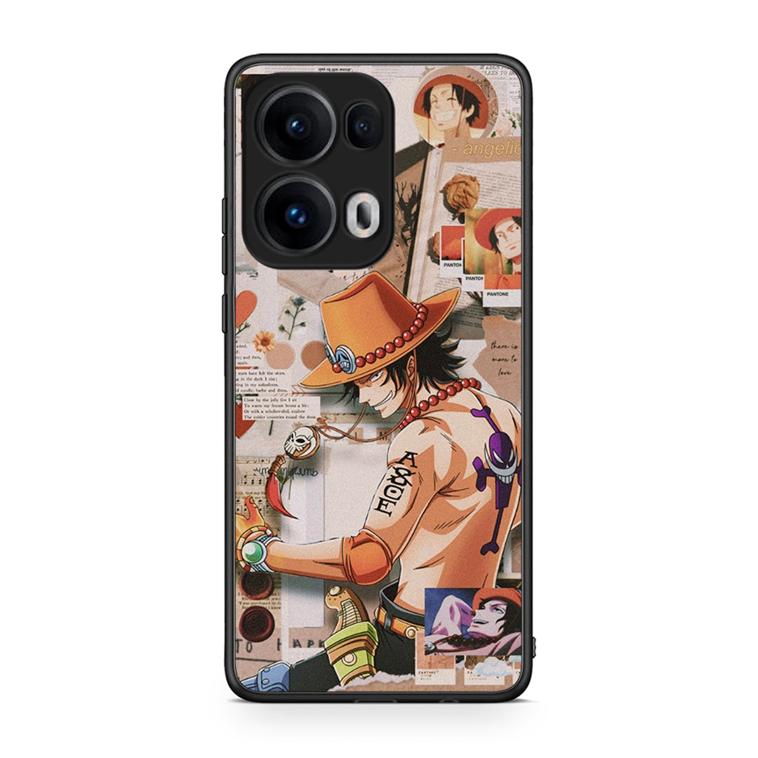 Oppo Reno13 Pro Anime Collage θήκη από τη Smartfits με σχέδιο στο πίσω μέρος και μαύρο περίβλημα | Smartphone case with colorful back and black bezels by Smartfits