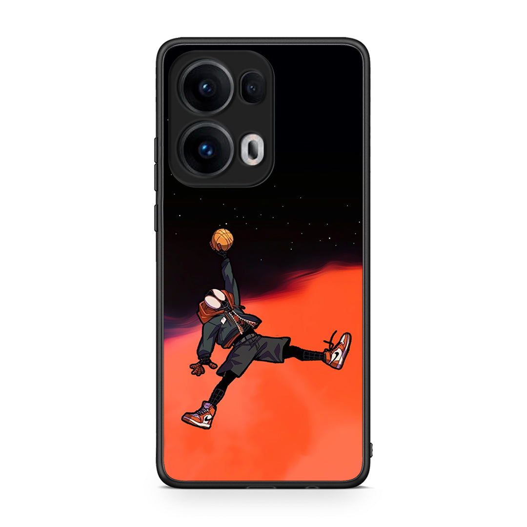 Oppo Reno13 Pro Basketball Hero θήκη από τη Smartfits με σχέδιο στο πίσω μέρος και μαύρο περίβλημα | Smartphone case with colorful back and black bezels by Smartfits