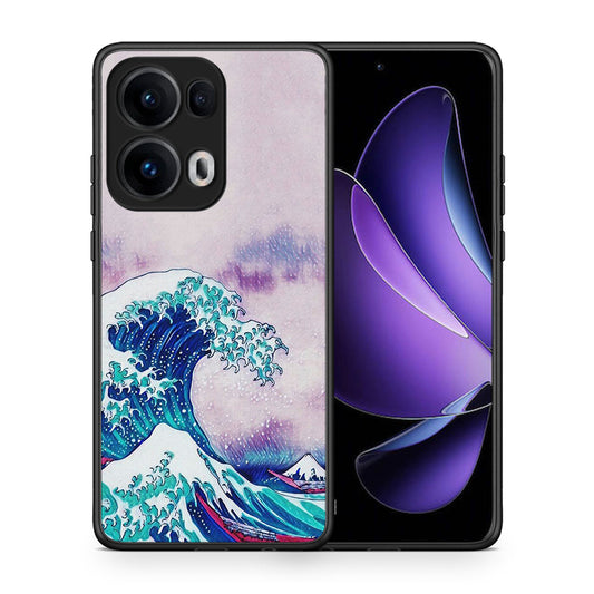Θήκη Oppo Reno13 Pro Blue Waves από τη Smartfits με σχέδιο στο πίσω μέρος και μαύρο περίβλημα | Oppo Reno13 Pro Blue Waves case with colorful back and black bezels