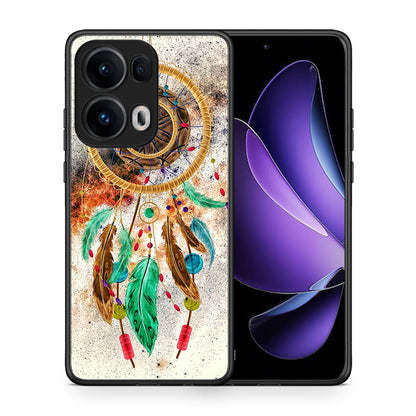 Θήκη Oppo Reno13 Pro DreamCatcher Boho από τη Smartfits με σχέδιο στο πίσω μέρος και μαύρο περίβλημα | Oppo Reno13 Pro DreamCatcher Boho case with colorful back and black bezels