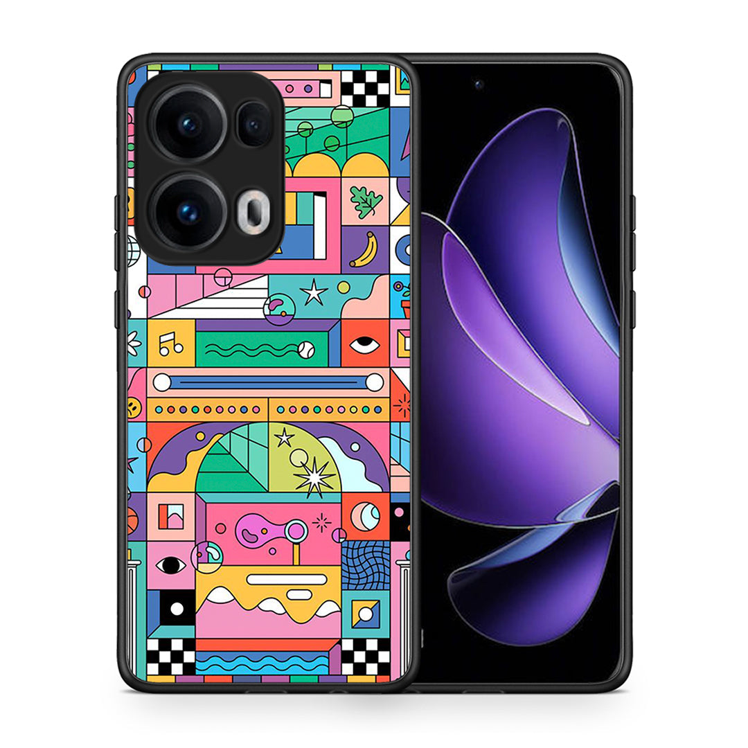 Θήκη Oppo Reno13 Pro Bubbles Soap από τη Smartfits με σχέδιο στο πίσω μέρος και μαύρο περίβλημα | Oppo Reno13 Pro Bubbles Soap case with colorful back and black bezels