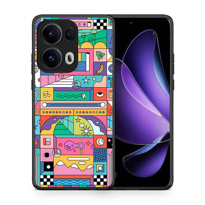Θήκη Oppo Reno13 Pro Bubbles Soap από τη Smartfits με σχέδιο στο πίσω μέρος και μαύρο περίβλημα | Oppo Reno13 Pro Bubbles Soap case with colorful back and black bezels