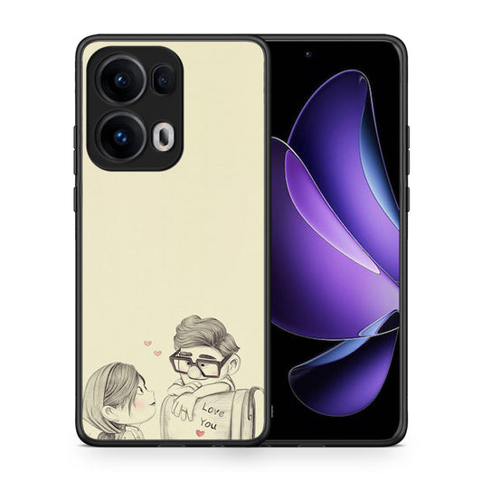 Θήκη Oppo Reno13 Pro Carl And Ellie από τη Smartfits με σχέδιο στο πίσω μέρος και μαύρο περίβλημα | Oppo Reno13 Pro Carl And Ellie case with colorful back and black bezels