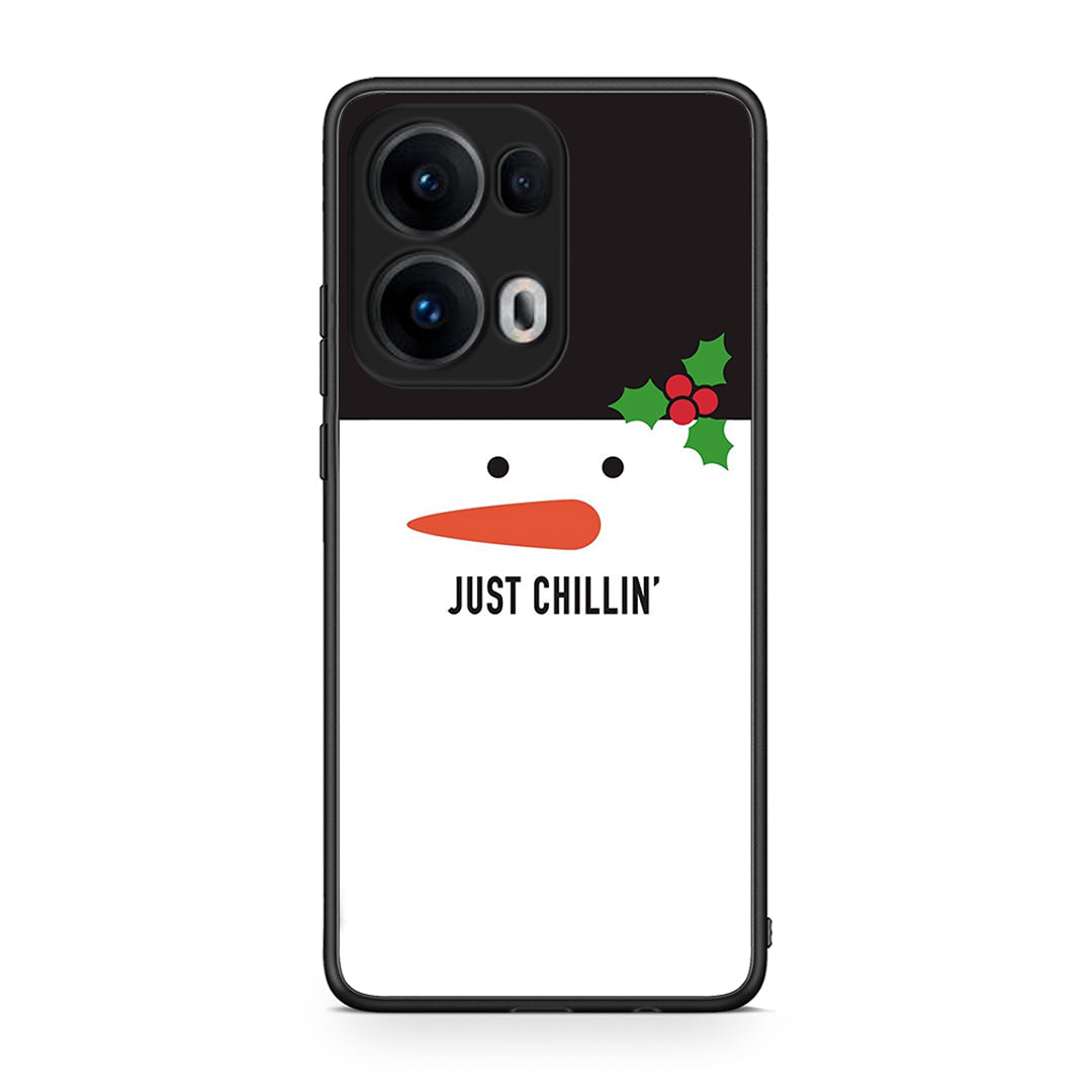 Oppo Reno13 Pro Christmas Chillin θήκη από τη Smartfits με σχέδιο στο πίσω μέρος και μαύρο περίβλημα | Smartphone case with colorful back and black bezels by Smartfits