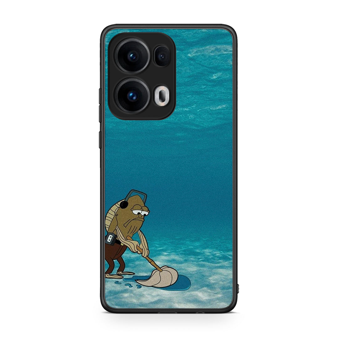 Oppo Reno13 Pro Clean The Ocean Θήκη από τη Smartfits με σχέδιο στο πίσω μέρος και μαύρο περίβλημα | Smartphone case with colorful back and black bezels by Smartfits