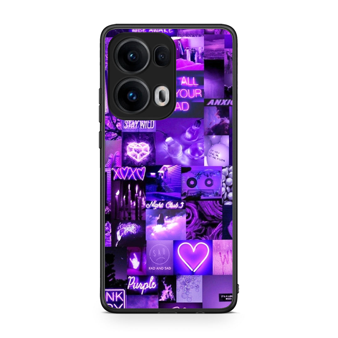 Oppo Reno13 Pro Collage Stay Wild Θήκη Αγίου Βαλεντίνου από τη Smartfits με σχέδιο στο πίσω μέρος και μαύρο περίβλημα | Smartphone case with colorful back and black bezels by Smartfits