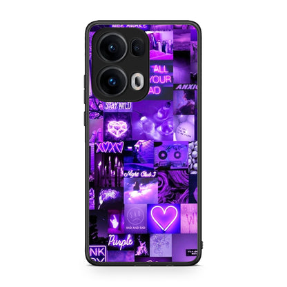 Oppo Reno13 Pro Collage Stay Wild Θήκη Αγίου Βαλεντίνου από τη Smartfits με σχέδιο στο πίσω μέρος και μαύρο περίβλημα | Smartphone case with colorful back and black bezels by Smartfits