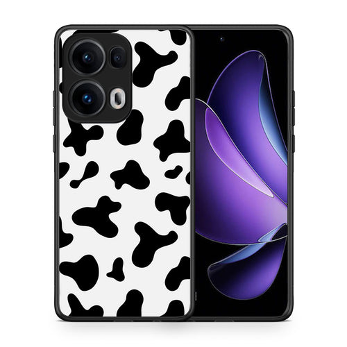 Θήκη Oppo Reno13 Pro Cow Print από τη Smartfits με σχέδιο στο πίσω μέρος και μαύρο περίβλημα | Oppo Reno13 Pro Cow Print case with colorful back and black bezels