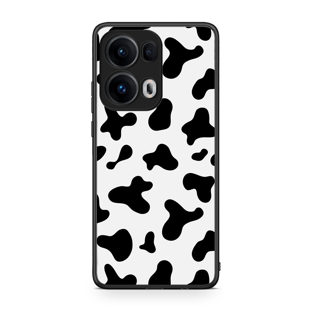 Oppo Reno13 Pro Cow Print θήκη από τη Smartfits με σχέδιο στο πίσω μέρος και μαύρο περίβλημα | Smartphone case with colorful back and black bezels by Smartfits