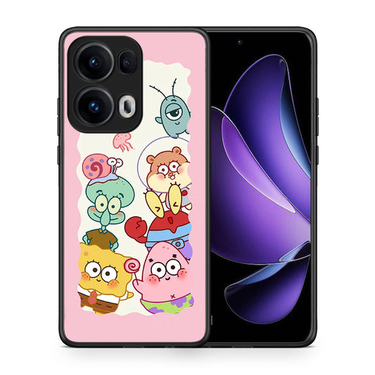 Θήκη Oppo Reno13 Pro Cute Companion από τη Smartfits με σχέδιο στο πίσω μέρος και μαύρο περίβλημα | Oppo Reno13 Pro Cute Companion case with colorful back and black bezels