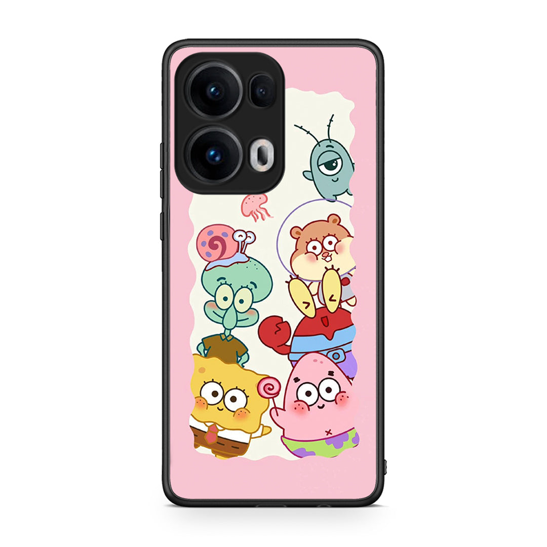 Oppo Reno13 Pro Cute Companion θήκη από τη Smartfits με σχέδιο στο πίσω μέρος και μαύρο περίβλημα | Smartphone case with colorful back and black bezels by Smartfits